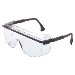 HONEYWELL UVEX S2500C, GLASSES-SAFETY ASTRO OTG 3001 - BLK/CLEAR OVER THE GLASS 4C+ S2500C