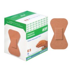 SAFECROSS FIRST AID 03017, BANDAGE-FIRST AID FINGERTIP - ELASTIC 4.4CM X 7.6CM 50/BX 03017