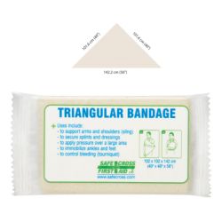 SAFECROSS FIRST AID 02614, BANDAGE-TRIANGULAR COTTON - 102CM X 102CM X 142CM 1/BX 02614