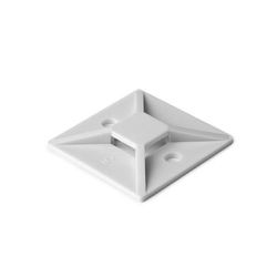 HELLERMANN TYTON MB4A10H4, ADHESIVE-ACRYLIC 4-WAY - CABLE TIE MOUNT WHITE BASE MB4A10H4