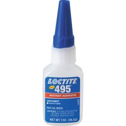 HENKEL LOCTITE 49550, SUPERBONDER INSTANT ADHESIVE - #495 1 OZ BOTTLE 49550