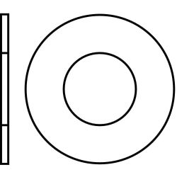 FULLER METRIC W010-010-0000, FLAT WASHER-METRIC 10 MM W010-010-0000