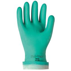 ANSELL SOLVEX 37-175-7, GLOVE-NITRILE GREEN - SOLVEX LINED 13" SIZE 7 37-175-7