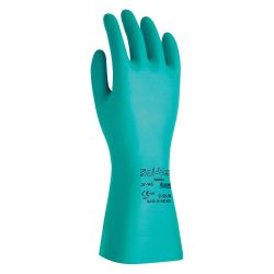 ANSELL SOLVEX 37-145-10, GLOVE-NITRILE GREEN - SOLVEX UNLINED 13" SIZE 10 37-145-10