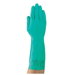 ANSELL SOLVEX 37-175-10, GLOVE-NITRILE GREEN - SOLVEX LINED 13" SIZE 10 37-175-10