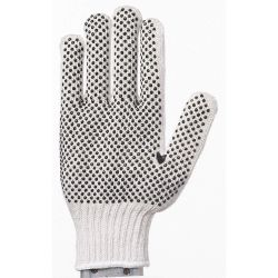 SUPERIOR GLOVE SQD-LGE, GLOVE-COTTON/POLY LARGE - SURE-GRIP PVC DOTS ON PALM SQD-LGE