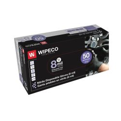 GLOVE - NITRILE DISPOSABLE - 8MIL BLACK 50/BOX MEDIUM