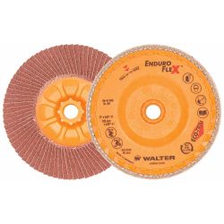WALTER SURFACE TECHNOLOGIES 06B506, DISC-FLAP 5" X 5/8 SPIN-ON - 60G ENDURO-FLEX STEEL 06B506