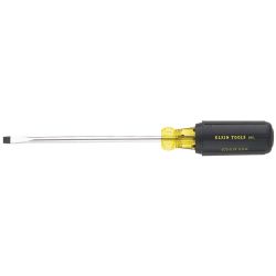 KLEIN TOOLS 605-6, SCREWDRIVER- SLOT RD SHANK - 1/4 X 6 CUSHION GRIP 605-6