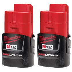 MILWAUKEE 48-11-2411, BATTERY-REDLITHIUM M12 - 1.5AH CP DOUBLE PACK 48-11-2411