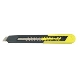 STANLEY 10-150, KNIFE-UTILITY RETRACTABLE 9MM - BREAKABLE BLADE PLASTIC HANDLE 10-150