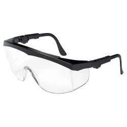 MCR SAFETY TK110, GLASSES-SAFETY TOMAHAWK - BLACK FRAME/CLEAR LENS TK110