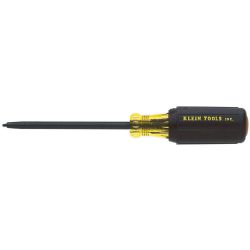 KLEIN TOOLS 665, SCREWDRIVER- #1 R'BTSON GREEN - 1/4 X 8 CUSHION GRIP 665