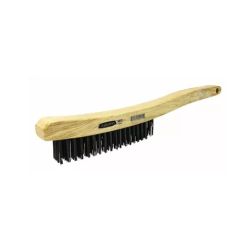 SCRATCH BRUSH-CURVED HDLE#1777 - 6"STEELWIRE 3X19 ROW BLU1777