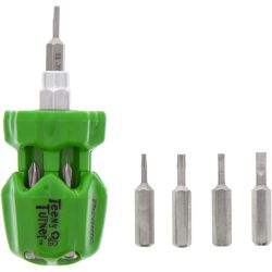 PICQUIC TOOL 06880B, SCREWDRIVER - TEENY TURNER - 7 PRECISION BITS MAGNETIC TEAL 06880B