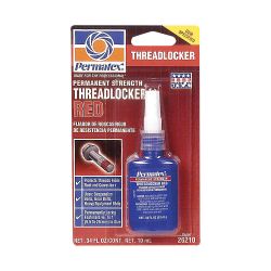 PERMATEX 26210, THREAD LOCKER-PERMANENT 10 ML - #262 BOTTLE RED 26210