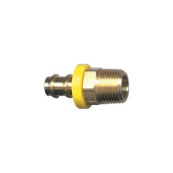 FAIRVIEW 725-6B, BRASS REUSABLE HOSE FITTING - 3/8 HOSE X 1/4 PIPE 725-6B
