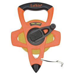 APEX CRESCENT LUFKIN FM030CME, HI-VIZ ORANGE REEL FIBERGLASS - TAPES 100'/30M FM030CME