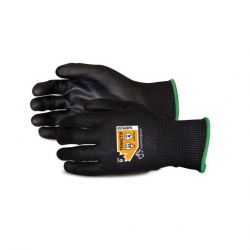 SUPERIOR GLOVE STAGBPU-12, GLOVE-CUT RESISTANT TENACTIV - POLY PALM COATED ASTM 4- SZ12 STAGBPU-12
