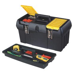 STANLEY 019151M, TOOL BOX - PLASTIC C/W TRAY - 19"L X 10"W X 10"H 019151M