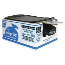RALSTON 2777-01, GARBAGE BAG-PLASTIC (100/CS ) - 42" X 48" STRONG RECYCL BLCK 2777-01