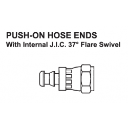 PAULIN / DOMINION FITTINGS D365-66, PUSH ON HOSE END X SWIVEL FJIC - 37'30682-6-6B 3/8"-3/8" D365-66