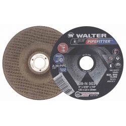 WALTER SURFACE TECHNOLOGIES 08N502, GRINDING WHEEL 5"X1/8"X7/8" - STEEL/STAINLESS RPM 12000 08N502