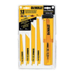 DEWALT DW4892, CUT SAW BLADE SET-METAL/WOOD - 12 PC W/TELESCOPING CASE DW4892