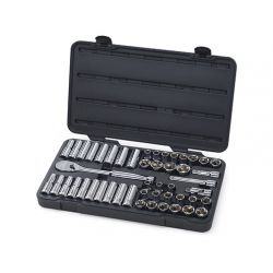 APEX 80700D, MECHANICS TOOL SET 49 PC - 1/2DR 6PT STD/DEEP SAE/METRIC 80700D