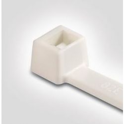 HELLERMANNTYTON T50R9C2, NYLON CABLE TIE 8" NATURAL - 100/PKG 50 LB T50R9C2