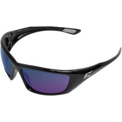 WOLF PEAK INTERNATIONAL EDGE EYEWEAR TXRAP418, GLASSES-SAFETY POLARIZED - BLACK FRAME BLUE MIRROR LENS TXRAP418