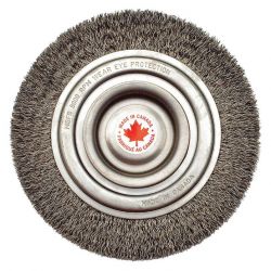 FELTON BRUSH M12630, WIRE WHEEL-STEEL 6" DIA - .014 X 7/8 WIDTH 2" ID M12630