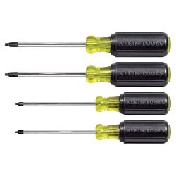 KLEIN TOOLS 85664, SCREWDRIVER SET 4 PC - ROBERTSON SQUARE-RECESS 85664