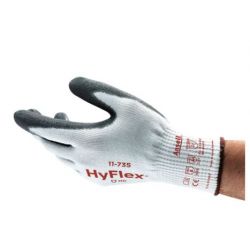 ANSELL 11735100, GLOVE-POLYURETHANE COATED ANSI - CUT LEVEL 4 10GA HPPE WHITE/GR 11735100