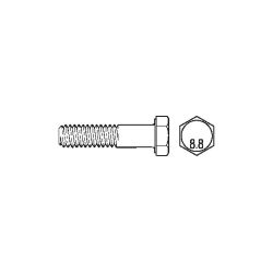 FULLER METRIC H001-008-0020, FASTENER - HEX CAP SCREW - 8X20 PLAIN M8 X 20 H001-008-0020