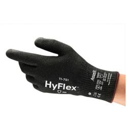 ANSELL 11751100, GLOVE-POLYURETHANE COATED ANSI - CUT LEVEL 4 10GA BLK SZ 10 11751100