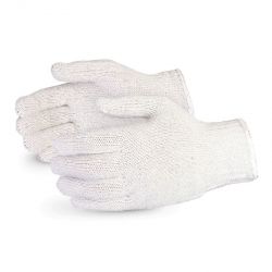 SUPERIOR GLOVE SQ-XS, GLOVE-COTTON/POLY - SURE-KNIT PURPLE CUFF XSMALL SQ-XS