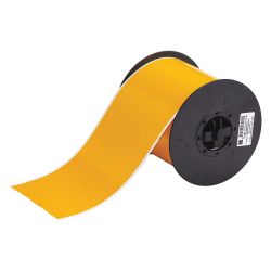 BRADY B30C-4000-595-YL, INDOOR/OUTDOOR VINYL TAPE - 4" X 100' YELLOW B30C-4000-595-YL
