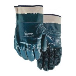 WATSON GLOVES N660T-L, GLOVE-TOUGH AS NAILS LARGE - FULL DIPPED NITRILE COATED N660T-L