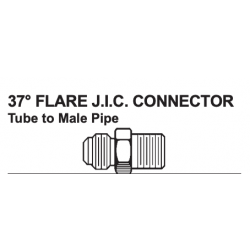 PAULIN / DOMINION FITTINGS DS348-16F, STEEL JIC ADAPTER MJIC X MNPT - 0103-16-16 1"-1" DS348-16F