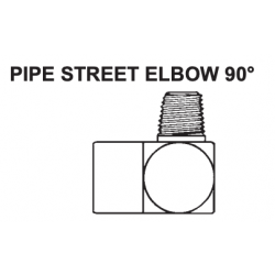 PAULIN / DOMINION FITTINGS DS1015-B, PARKER FTG. STREET ELBOW PIPE - 2102-8-12 74004 DS1015-B