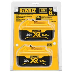 DEWALT DCB206-2, BATTERY 20V MAX XR - 6.0AH LITHIUM ION 2-PACK DCB206-2