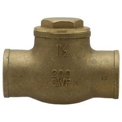 BOSHART INDUSTRIES 08060712NL, CHECK VALVE-C X C SWING - 1-1/2" 200 PSI NO LEAD 08060712NL