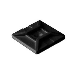 HELLERMANNTYTON MB4SHA0C2, CABLE TIE FASTENING BASE BLACK - 1=100 PC 1"X1" MB4SHA0C2
