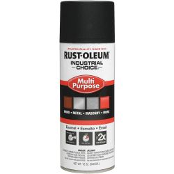 RUST-OLEUM 1678830, PAINT-IC ENAMEL FASTDRY 12 OZ - AEROSOL SEMI-FLAT BLACK 1678830