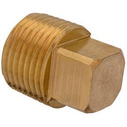 PAULIN / DOMINION FITTINGS D109-C, PARKER FTG. SQUARE HEAD PLUG - 211P-6 BRASS 3/8" D109-C