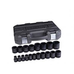 APEX 84932N, SOCKET SET-SAE 19 PC - 1/2 DR 6PT STD 3/8" TO 1-1/2" 84932N