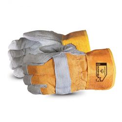 SUPERIOR GLOVE 66BXL, GLOVE-FITTERS SPLIT LEATHER - LINED PALM ELASTIC WRIST XL 66BXL
