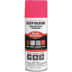 RUST-OLEUM 1659830, PAINT-IC ENAMEL FASTDRY 12 OZ - AEROSOL FLUORESCENT PINK 1659830