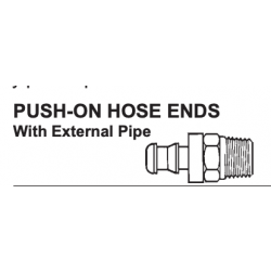 PAULIN / DOMINION FITTINGS D362-6D, PUSH ON HOSE END X MNPT PIPE - 30182-6-8 3/8"-1/2" D362-6D